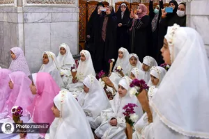 جشن عبادت شکوفه&zwnj;های بهشتی در حرم مطهر رضوی
