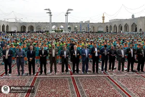 مراسم اذن خدمت و تشرف نیروهای خدمات شهری به حرم مطهر رضوی