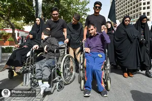 تشرف معلولان آسایشگاه فیاض بخش به حرم مطهر رضوی