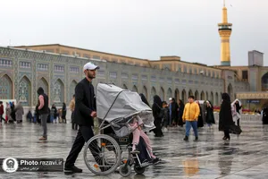 حال و هوای بارانی حرم امام رضا علیه&zwnj;السلام