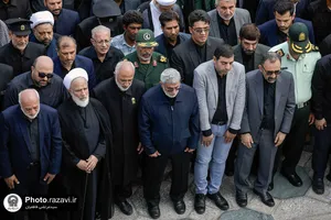تشییع پیکر مرحوم سید جواد حجازی در حرم مطهر رضوی