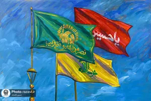 اجرای نقاشی &laquo;پرچم بر زمین نمی&zwnj;افتد&raquo; در میدان شهدای بیروت