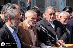 تشییع پیکر حاج سید رضا موید خراسانی در حرم مطهر رضوی