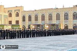 خطبه&zwnj;خوانی خدام بارگاه منور رضوی در چهلمین روز خاکسپاری رهبر شهید انقلاب