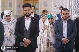 تشرف زوج&zwnj;های جوان دانشگاه امام حسین(علیه&zwnj;السلام) به حرم مطهر رضوی