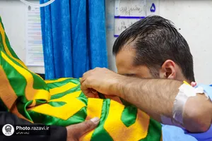 حضور خدام حرم مطهر رضوی در بیمارستان شمس&zwnj;الشموس شهدای ارتش
