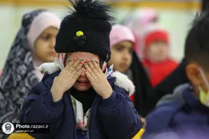 هیئت کبوترانه در رواق کودک حرم مطهر رضوی