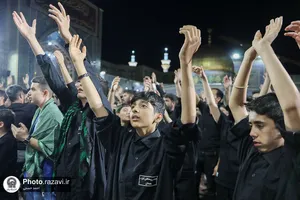عزاداری هیئت&zwnj; رزمندگان ثارالله همدان در حسینیه حرم