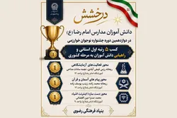 راه‌یابی دانش‌آموزان دبیرستان امام رضا (ع) به مرحله کشوری دوازدهمین جشنواره نوجوان خوارزمی