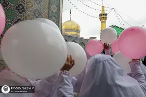 جشن عبادت دختران روستای گوارشک در حرم مطهر رضوی