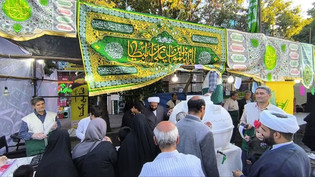 برپائی موکب امام رضایی در جشن بزرگ خیابانی بناب