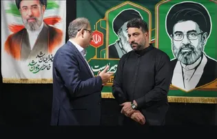حضور احسان حدادی در موکب مؤسسه تربیت‌بدنی رضوی
