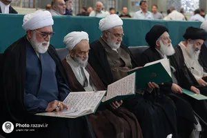 مراسم بزرگداشت آیت&zwnj;الله سیدموسی شبیری زنجانی در حرم مطهر رضوی