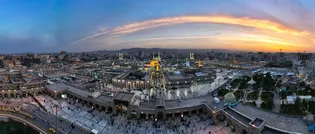 عکس با کیفیت : نمای هوایی از حرم امام رضا علیه السلام