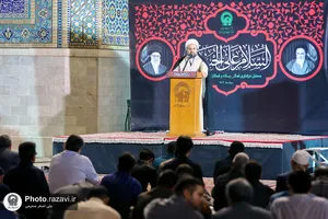محفل عزاداری اهالی رسانه و فعالان فضای مجازی در حرم مطهر رضوی