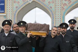 تشییع پاکبان خدوم مشهدی در حرم مطهر رضوی