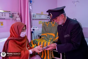 حضور خدام حرم مطهر رضوی در بیمارستان امام رضا علیه&zwnj;السلام 