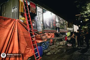 خدمت رسانی موکب مؤسسه تربیت بدنی بنیاد کرامت رضوی