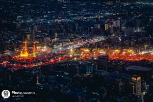تصاویر هوایی از بین&zwnj;الحرمین در شب اربعین حسینی