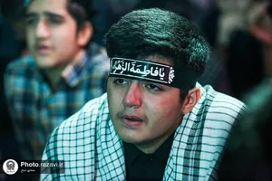 مراسم تشییع پیکر شهید گمنام دفاع مقدس در دبیرستان پسرانه واحد 3 امام رضا(علیه&zwnj;السلام)