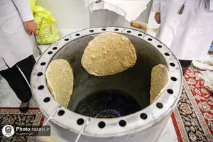 بازدید مدیرعامل بنیاد کرامت رضوی از پخت نان نذری