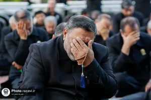 آیین اذن عزای ماه محرم در حرم مطهر رضوی-1