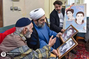 دیدار خادمان بسیجی آستان قدس رضوی با خانواده شهیدان رمارم