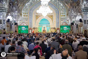 حال و هوای حرم مطهر رضوی در شب میلاد حضرت زینب سلام&zwnj;الله علیها
