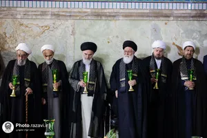 آیین خطبه خوانی شب شهادت امام رضا علیه السلام در حرم مطهر رضوی - 3