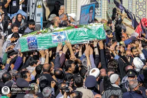 مراسم تشییع پیکر شهدای حادثه تروریستی حرم احمد بن موسی شیراز