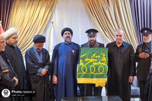 حضور کاروان خدام حرم مطهر رضوی در مسیر پیاده&zwnj;روی اربعین حسینی-2