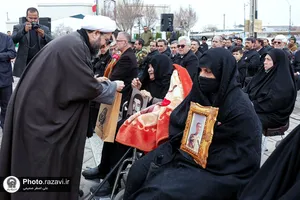 آیین رونمایی یادمان شهید گمنام زائرشهر رضوی