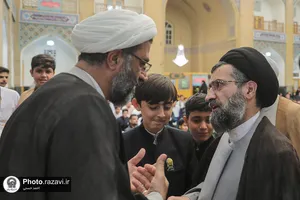 مراسم عید غدیر نوجوان خادم حرم مطهر رضوی