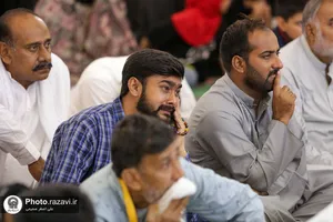 مراسم یادبود سیدحسن نصرالله در حرم مطهر رضوی
