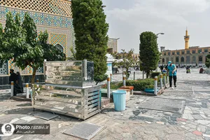 آماده&zwnj;سازی حرم مطهر رضوی در آستانه تشییع رهبر شهید انقلاب