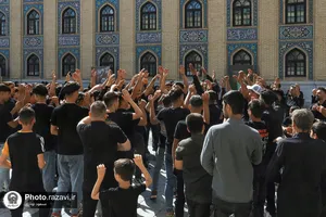 عزاداری تاسوعای حسینی در حرم مطهر رضوی