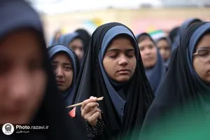 آیین نواختن زنگ مهر رضوی

