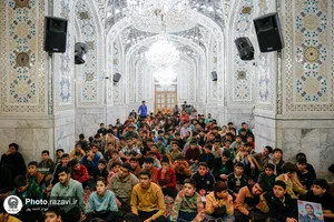تشرف جمعی از بسیجیان شهرستان جهرم به حرم مطهر رضوی