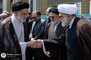 تشییع پیکر مرحوم سید جواد حجازی در حرم مطهر رضوی