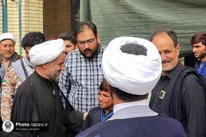 بازدید نماینده ولی فقیه در استان سیستان و بلوچستان از مواکب خدمت رسان در مرز میرجاوه