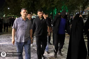 تشرف ملی&zwnj;پوشان کشتی ایران به حرم مطهر رضوی