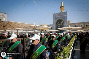 تشرف کاروان زیارتی معین الضعفا به حرم مطهر رضوی