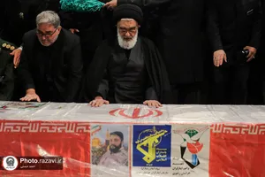 تشییع شهید مدافع امنیت حسن براتی در مشهد مقدس