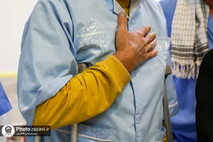 حضور خدام حرم مطهر رضوی در آسایشگاه جانبازان امام خمینی