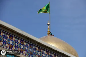 شستشوی گنبد منور حرم امام رضا(علیه&zwnj;السلام)