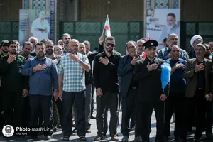 تشییع پیکر فرمانده قرارگاه عملیاتی سجاد سراوان در مشهد