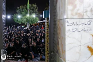 عزاداری شب عاشورای حسینی در آرامگاه خواجه&zwnj;ربیع