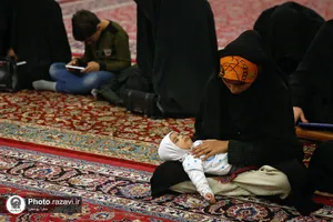 عزاداری فاطمیه در رواق غدیر حرم مطهر رضوی