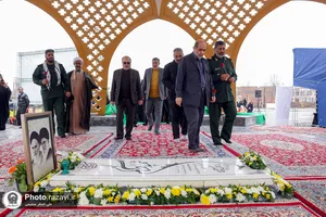 آیین رونمایی یادمان شهید گمنام زائرشهر رضوی