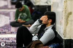 مراسم وداع با شهید گمنام دفاع مقدس در اعتکاف نوجوانان